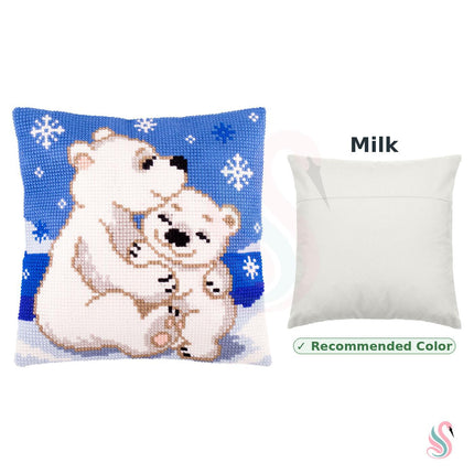 Cross Stitch Pillow Kit "Polar Bears"