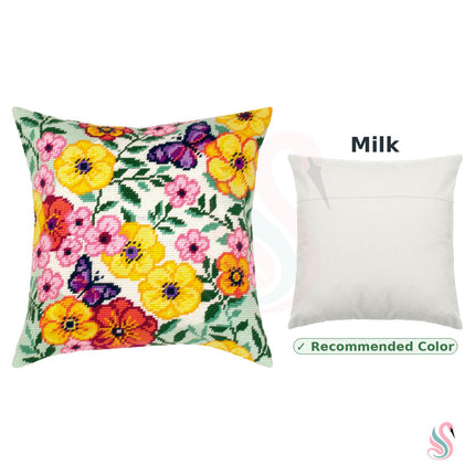Needlepoint Pillow Kit "Summer flower bed"