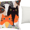 Cross Stitch Pillow Kit "Cat Choir"