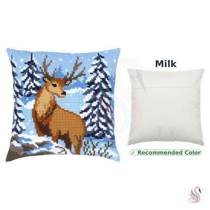 Cross Stitch Pillow Kit "Winter deer"