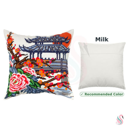 Needlepoint Pillow Kit "Japanese Garden"