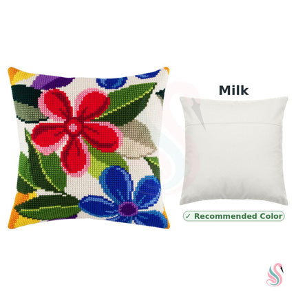 Cross Stitch Pillow Kit "Fantasy Flowers"