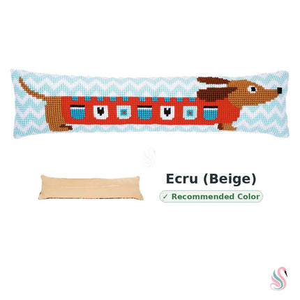DIY Cross Stitch Cushion Kit "Cute dog", Draft stopper kit