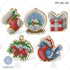 Christmas Bead Embroidery Kit Christmas toys Set 5 pcs Christmas tree toys