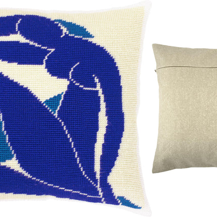 Needlepoint Pillow Kit "Blue nude"