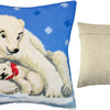 Needlepoint Pillow Kit "Polar Bears"