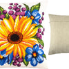Needlepoint Pillow Kit "Sunflower among flowers"