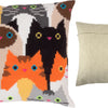 Cross Stitch Pillow Kit "Cat Choir"