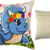 Needlepoint Pillow Kit "Little Triceratops"