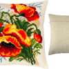 Cross Stitch Pillow Kit "Poppies, C. Klein"