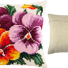 Cross Stitch Pillow Kit "Pansies"