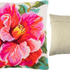 Cross Stitch Pillow Kit "Hibiscus"