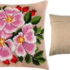 Cross Stitch Pillow Kit "Dog Rose"