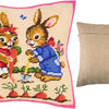 Needlepoint Pillow Kit "Rabbits the Farmers"