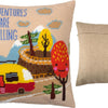 Needlepoint Pillow Kit "Adventures Are Calling"