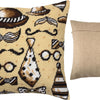 Needlepoint Pillow Kit "Ties and Mustaches"