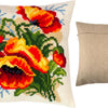 Cross Stitch Pillow Kit "Poppies, C. Klein"