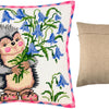 Needlepoint Pillow Kit "Hedgehog with Bellflowers"