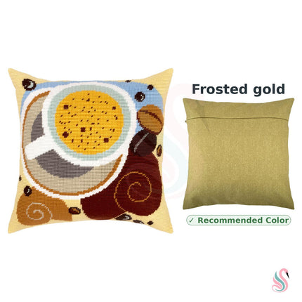 Needlepoint Pillow Kit "Morning coffee"