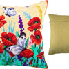 Needlepoint Pillow Kit "Large Whites on Poppies"