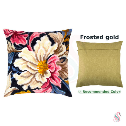 Cross Stitch Pillow Kit "Peonies"