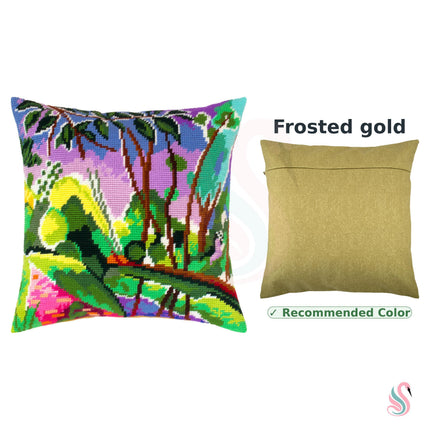 Needlepoint Pillow Kit "The Riverbank"