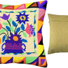 Needlepoint Pillow Kit "Folk Flowers"