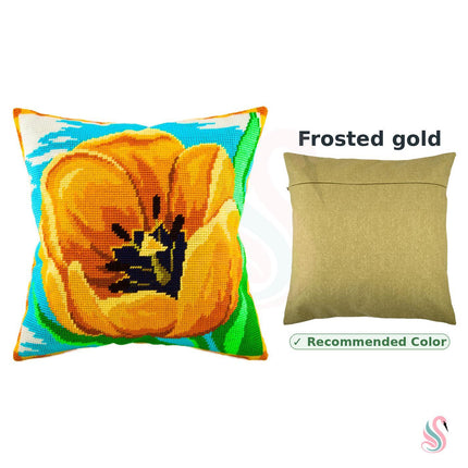 Needlepoint Pillow Kit "Yellow Tulip"