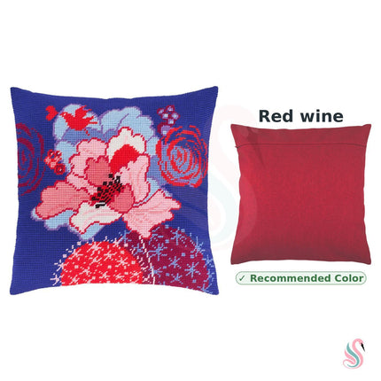 Needlepoint Pillow Kit "Blue Flower"