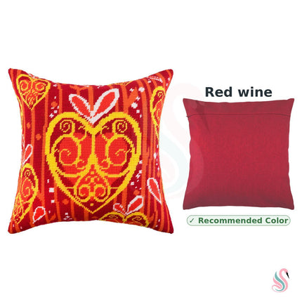 Needlepoint Pillow Kit "Fire in the Heart"