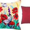 Needlepoint Pillow Kit "Large Whites on Poppies"