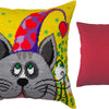 Needlepoint Pillow Kit "Cat in a Cone Hat"