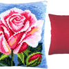 Cross Stitch Pillow Kit "Pink Rose"