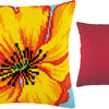 Cross Stitch Pillow Kit "Yellow Flower"