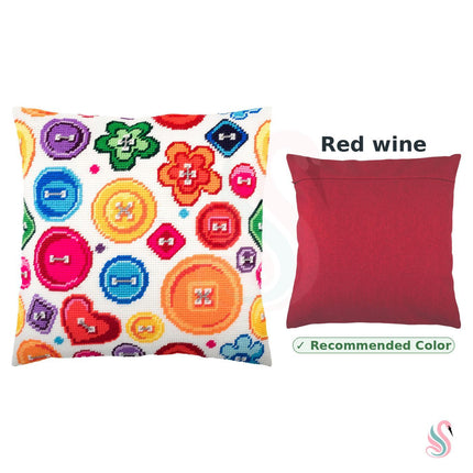 Needlepoint Pillow Kit "Buttons"
