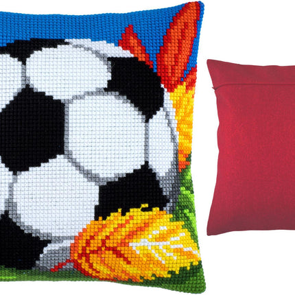 Cross Stitch Pillow Kit "Soccer"