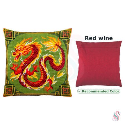 Needlepoint Pillow Kit "Chinese Dragon"