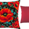 Needlepoint Pillow Kit "Meadow of Poppies"