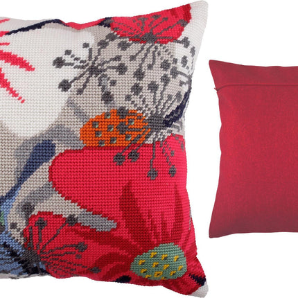 Needlepoint Pillow Kit "Flowerish Mood"