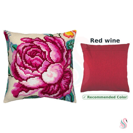 Cross Stitch Pillow Kit "Rose"