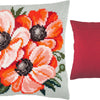 Cross Stitch Pillow Kit "Anemones"