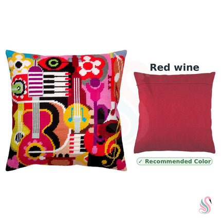 Needlepoint Pillow Kit "Music Vibes"