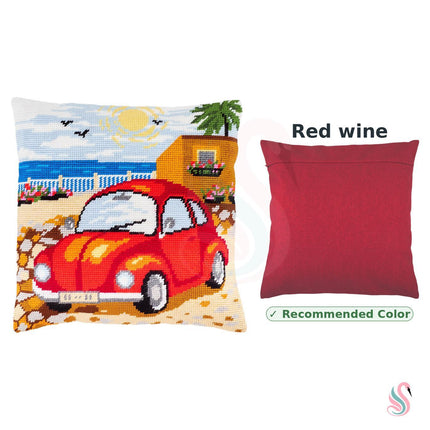 Needlepoint Pillow Kit "Promenade des Anglais"