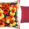 Needlepoint Pillow Kit "Pansies"