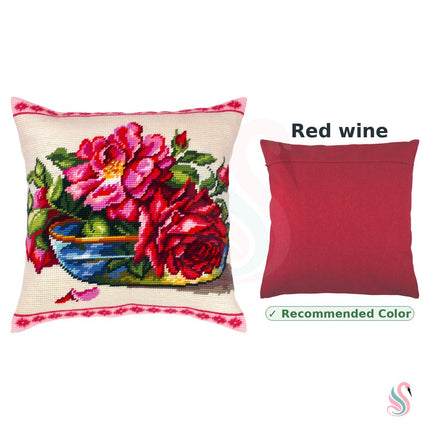 Needlepoint Pillow Kit "Magic roses"