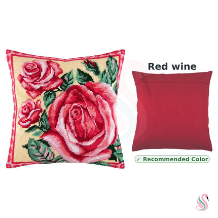 Needlepoint Pillow Kit "Rose"