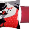 Cross Stitch Pillow Kit "Flirting"