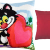 Cross Stitch Pillow Kit "Lovely Cat"