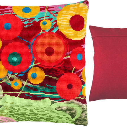 Needlepoint Pillow Kit "A Vase with Flowers"