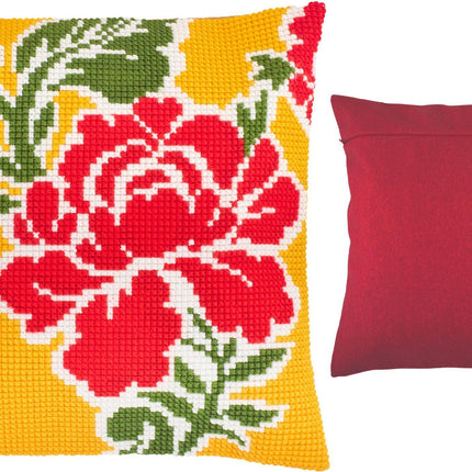 Cross Stitch Pillow Kit "Field of Roses"
